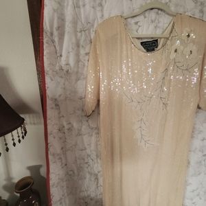 A Jean for Joseph Le Bon vintage pure silk 100% beaded and sequins dress.